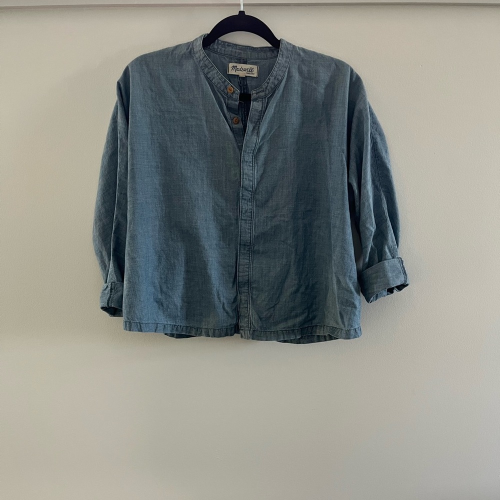 Madewell Chambray Top with Buttons | Size Small